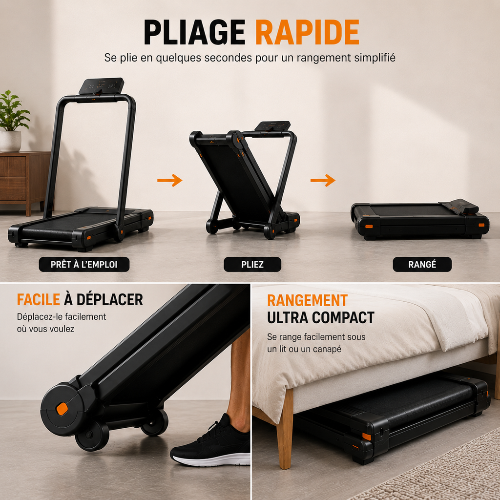 Tapis de course pliable